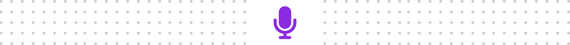 Purple microphone on green dotted background.